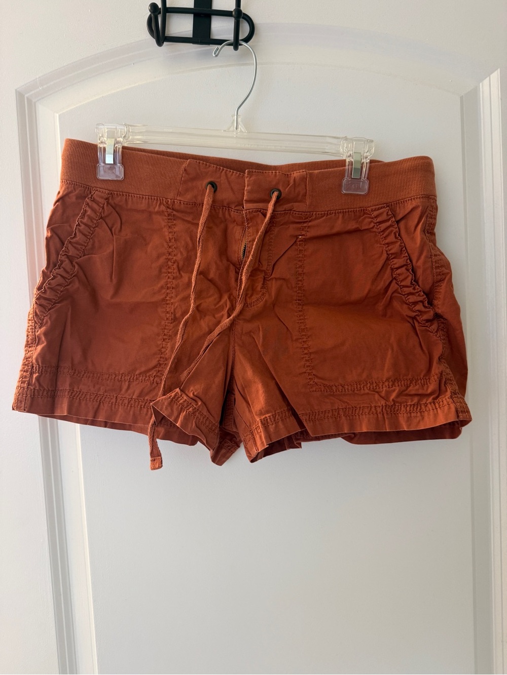 a.n.a Rust Orange Drawstring Cargo Shorts